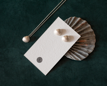 Load image into Gallery viewer, Sterling Silver Seashell Stud Earrings