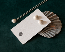 Load image into Gallery viewer, Sterling Silver Seashell Stud Earrings