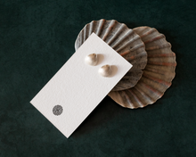 Load image into Gallery viewer, Sterling Silver Seashell Stud Earrings