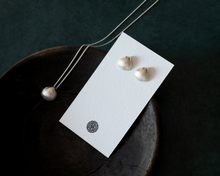 Load image into Gallery viewer, Sterling Silver Seashell Stud Earrings