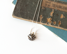 Load image into Gallery viewer, Sterling Silver Botanical Necklace with Brass Accents