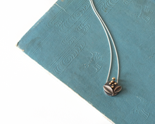 Load image into Gallery viewer, Sterling Silver Botanical Necklace with Brass Accents