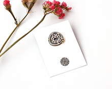 Load image into Gallery viewer, Sterling Silver Lotus Flower Pin Brooch
