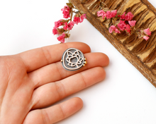 Load image into Gallery viewer, Sterling Silver Lotus Flower Pin Brooch