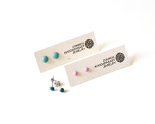 Load image into Gallery viewer, Stainless Steel & colorful Resin Stud Earrings