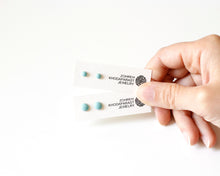 Load image into Gallery viewer, Stainless Steel & Turquoise Resin Stud Earrings