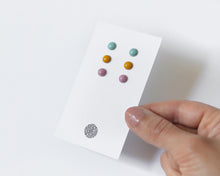 Load image into Gallery viewer, Stainless Steel & Resin Earrings Set