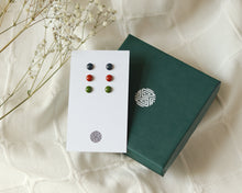 Load image into Gallery viewer, Stainless Steel & Resin Stud Earrings Set