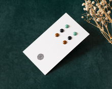 Load image into Gallery viewer, Stainless Steel & Resin Stud Earrings Set