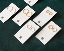 Load image into Gallery viewer, 14K Gold-Plated Sterling Silver Studs