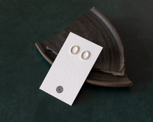 Load image into Gallery viewer, Sterling Silver Oval Stud Earrings