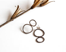 Load image into Gallery viewer, Asymmetrical Silver Multi-Hoop Earrings