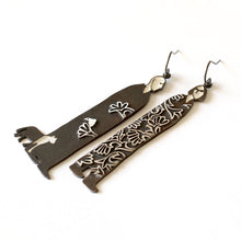 Load image into Gallery viewer, Unique Oxidized Silver Earrings
