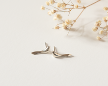 Load image into Gallery viewer, Whimsical Sterling Silver Bird Stud Earrings • Handcrafted Nature-Inspired Jewelry
