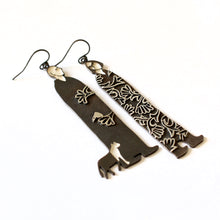 Load image into Gallery viewer, Unique Oxidized Silver Earrings