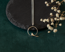 Load image into Gallery viewer, Sterling Silver Bird Pendant Necklace
