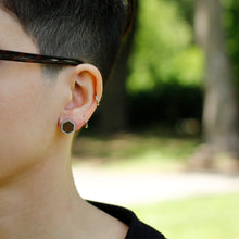 Load image into Gallery viewer, Sterling Silver Hexagon Stud Earrings