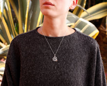 Load image into Gallery viewer, Silver & Brass Grains Lotus Necklace