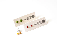 Load image into Gallery viewer, Lively Green Stainless Steel Stud Earrings