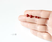 Load image into Gallery viewer, Stainless Steel & Red Resin Stud Earrings