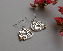 Load image into Gallery viewer, Sterling Silver Lotus Earrings