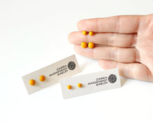 Load image into Gallery viewer, Vibrant Yellow Stainless Steel Stud Earrings