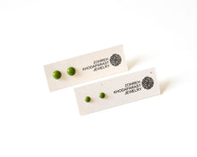 Load image into Gallery viewer, Lively Green Stainless Steel Stud Earrings