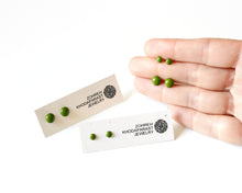Load image into Gallery viewer, Lively Green Stainless Steel Stud Earrings