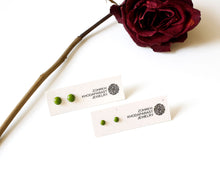 Load image into Gallery viewer, Lively Green Stainless Steel Stud Earrings