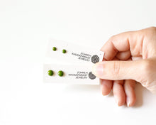 Load image into Gallery viewer, Lively Green Stainless Steel Stud Earrings