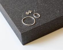 Load image into Gallery viewer, Asymmetrical Sterling Silver Stud Earrings