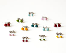 Load image into Gallery viewer, Stainless Steel & colorful Resin Stud Earrings