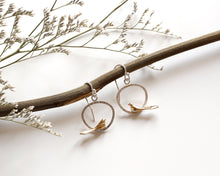 Load image into Gallery viewer, Silver & Bronze Bird Earrings