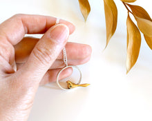 Load image into Gallery viewer, Silver & Yellow Bronze Bird Necklace