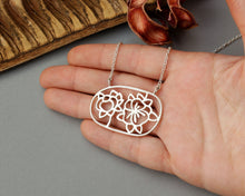 Load image into Gallery viewer, Sterling Silver Floral Necklace