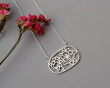 Load image into Gallery viewer, Sterling Silver Floral Necklace