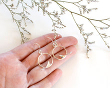 Load image into Gallery viewer, Sterling Silver Bird Hoop Earrings