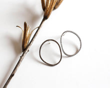 Load image into Gallery viewer, Textured Sterling Silver Stud Earrings