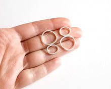 Load image into Gallery viewer, Asymmetrical Silver Multi-Hoop Earrings