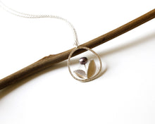 Load image into Gallery viewer, Floral Silver Necklace with Freshwater Pearl