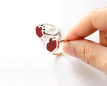 Load image into Gallery viewer, Sterling Silver & Resin Pomegranate Ring