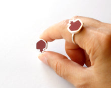 Load image into Gallery viewer, Sterling Silver & Resin Pomegranate Ring