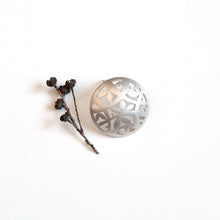 Load image into Gallery viewer, Handmade Domed Silver Pin Brooch