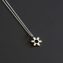 Load image into Gallery viewer, Silver Snowflake Pendant Necklace