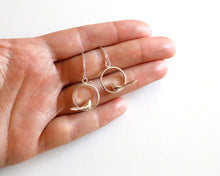 Load image into Gallery viewer, Sterling Silver Bird Threader Earrings