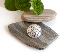 Load image into Gallery viewer, Handmade Domed Silver Pin Brooch
