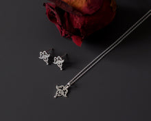 Load image into Gallery viewer, Sterling Silver Floral Stud Earrings