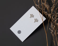 Load image into Gallery viewer, Sterling Silver Floral Stud Earrings