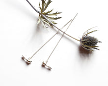 Load image into Gallery viewer, Sterling Silver Bird Threader Earrings