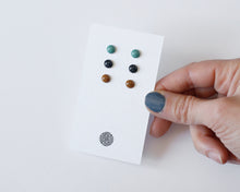 Load image into Gallery viewer, Stainless Steel & Resin Stud Earrings Set